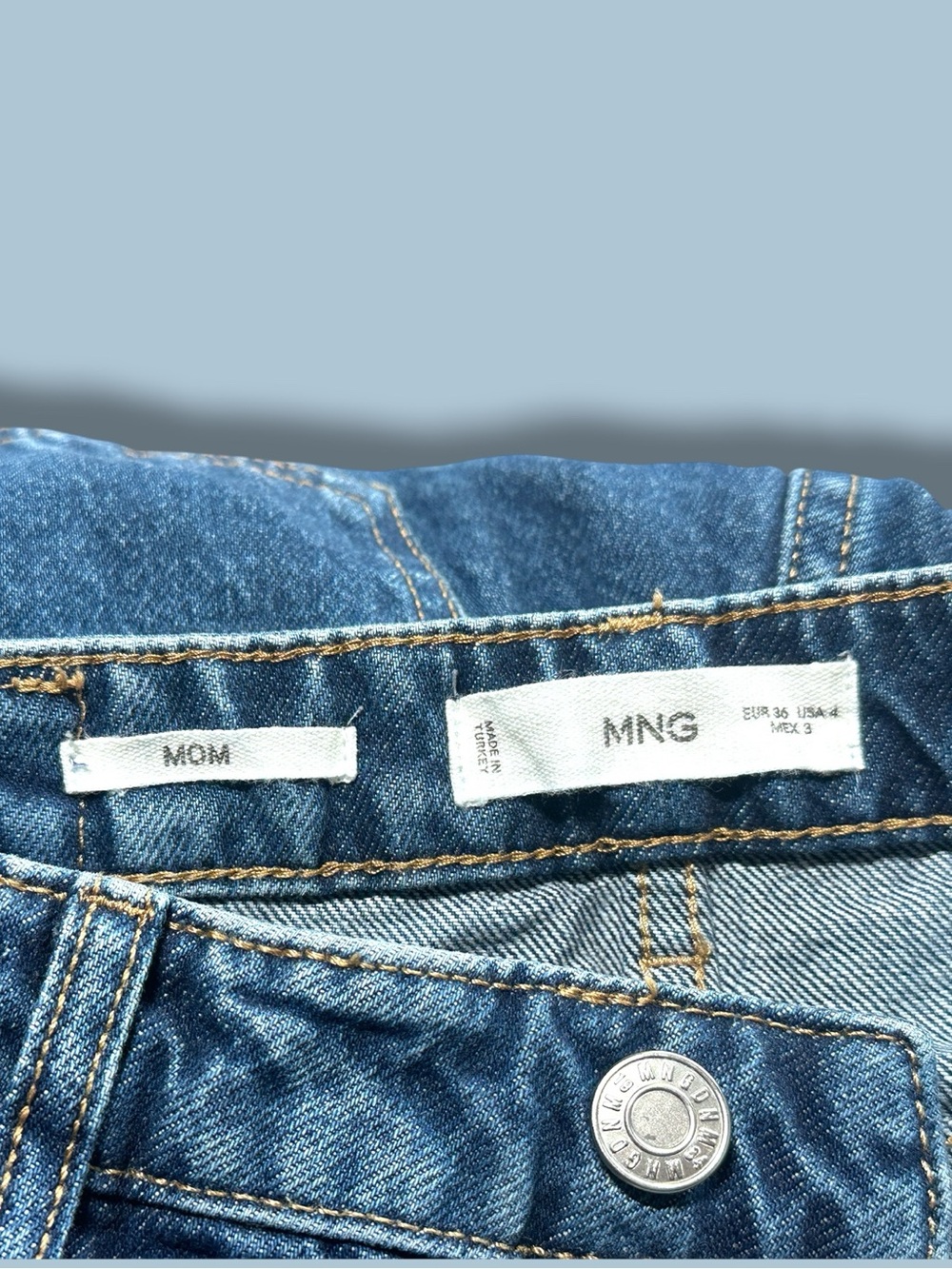MNG By Mango High Rise Mom Jeans. Size US 4 - Picture 9 of 10